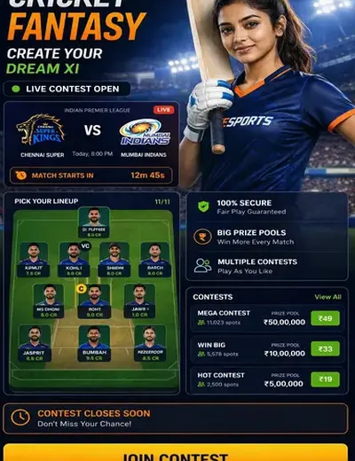 Come (Come App) fantasy cricket & matchday visual 3